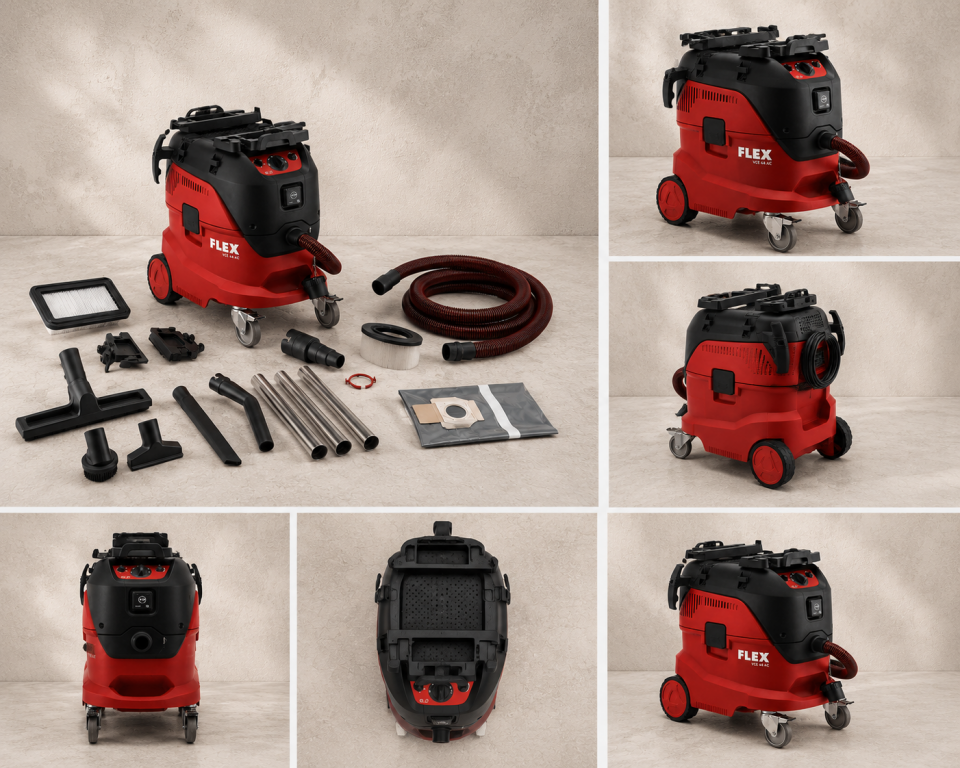 FLEX VCE 44 H AC-Kit 42 Litre Şantiye Tipi Otomatik Filtre Temizlemeli Süpürge
