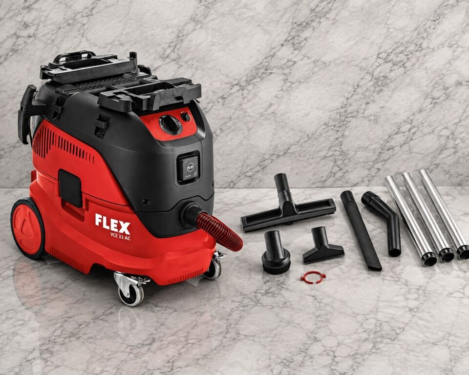 FLEX VCE 33 L AC-Set Otomatik Filtre Temizleme Sistemli Şantiye Tipi Elektrikli Süpürge