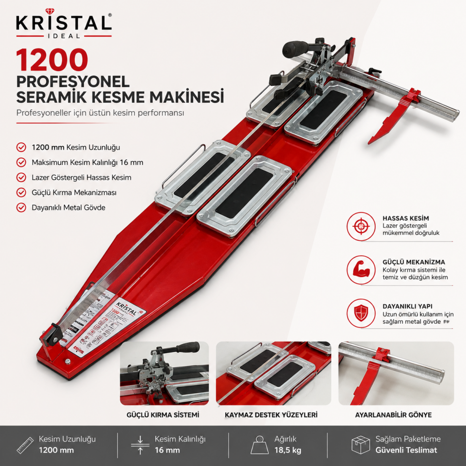 KRİSTAL IDEAL 1200 SERAMİK KESME MAKİNASI